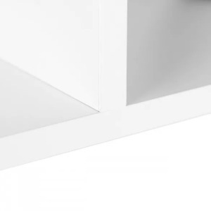 Modern kockás polc a nappaliba 5 fehér könyv számára