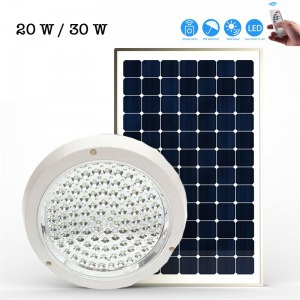 Napelemes kör alakú LED lámpa, távirányítóval 20W