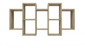Odell Bilbao 7.0 fali polc, 129,5x65x20 cm, sonoma