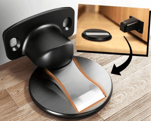 Elegáns mágneses ajtóütköző -szürke (ezüst)