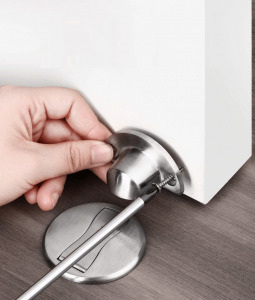 Elegáns mágneses ajtóütköző -szürke (ezüst)