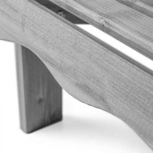 Fa kerti szék, szürke