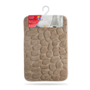 Fürdőszobai kilépőszőnyeg, világosbarna