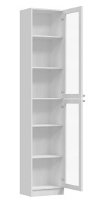 Drohmo PAFOS W40/2S polcos szekrény, 40x200x31 cm, fehér