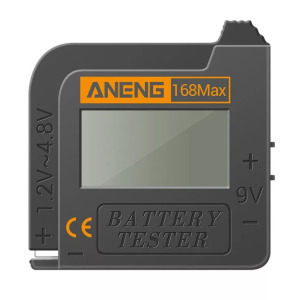Aneng Digitális elemteszter 168MAX, ceruzaelem 1.2~4.8V, gombelem, hasáb 9V
