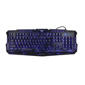 Vezetékes Billentyűzet M200, USB, nemzetközi elrendezés, RGB világítás, fekete