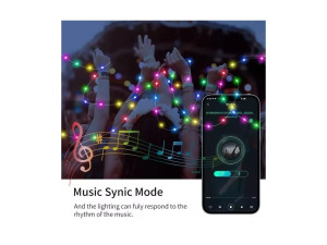 Bluetooth Dreamcolor LED fényfüzér - Karácsonyi és Party dekoráció - 10 méter 247