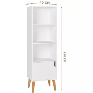 Könyvespolc 40x120x30cm - fehér