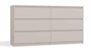 Kashar M6 140 fiókos szekrény, 138x75x40 cm, kasmír