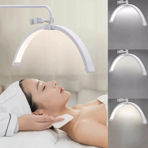 Moon, félhold alakú kozmetikai állólámpa, fehér