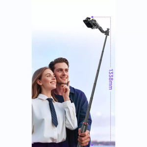 Mobiltelefon képstabilizátor, AI követés,1 axis gimbal, tripod/szelfibot