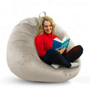 Biggie XL óriás plüss babzsákfotel, 400 liter, homok színű