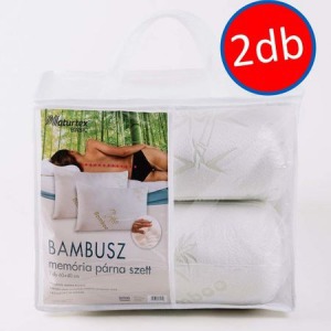 Naturtex Bamboo prémium memóriahab 2 db-os párna szett