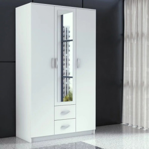 Drohmo Romana 120 gardróbszekrény, 120x205x52 cm, fehér