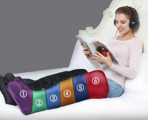 Nyirokmasszázs gép, 6 kamrás láb kompresszió