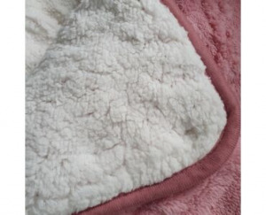 Luxus 2 rétegű ágytakaró/pléd 150x200cm - korall - MS-944