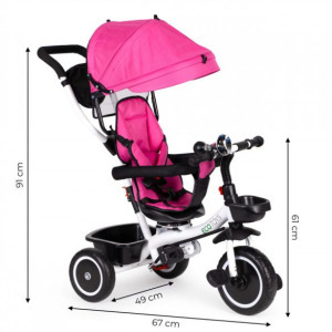 360 fokos forgatható ülésű tricikli Ecotoys kék- gyermek játék bicikli, tricikli, forgatható ülés, 360 fokos elfordítás