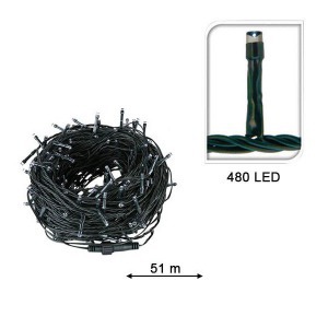 480 LED-es fényfüzér - melegfehér