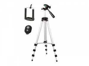 Állítható fotóállvány távirányítóval 129 cm