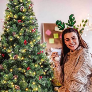 320LED-es műfenyő 210 cm-es, melegfehér