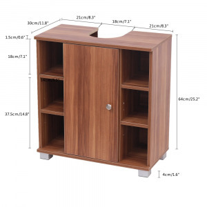 Barna mosdó alatti szekrény, komód