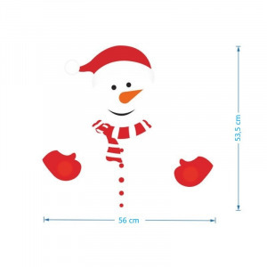 Hóemberes hűtőmágnes nagyméretű piros ruhás