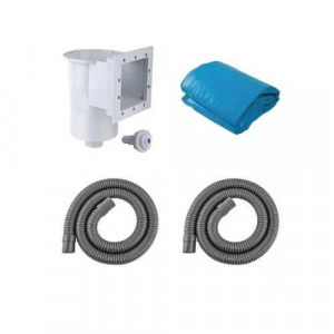 Pontaqua Family Pool Kit Antracit kerek fémfalas családi medence szett 360 x 120 cm