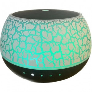 Bluetooth aromapárásító, illatosító, 7 szín, távirányítható, sötét színben