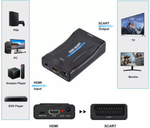 HDMI->Scart átalakító adapter, HDMI anya -> Scart anya, audio-video konvert