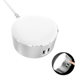 Ldnio éjjeli LED lámpa, éjszakai élet/alvás/olvasás mód, hideg fény, ezüst