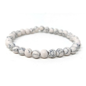 Howlite fehér karkötő