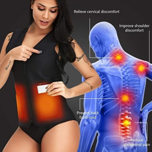 Amaz fekete női fűthető mellény EU/XL