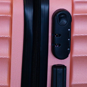 BeComfort L01-R-55, ABS, guruló, rosegold bőrönd 55 cm