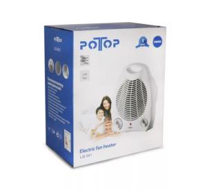 Hordozható mini hősugárzó fűtőtest, 3 fokozat, 1000/2000W, ventilátor fehér