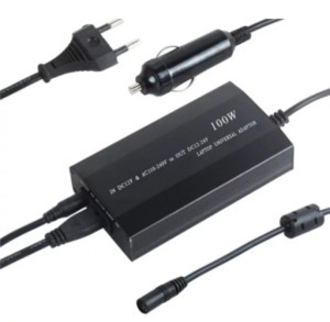 Univerzális Netbook- /Laptop- /Okostelefontöltő adapter, 100W-os, fekete