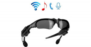 Bluetooth okos napszemüveg headset, tokkal
