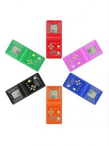 Retro elektronikus Tetris tégla játék gép, klasszikus kézi pocket játék gép