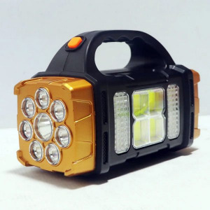 HB-1678 extra erős fényű, 108 LED-es, napelemes kézilámpa, power bank