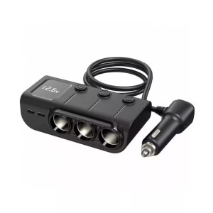 Autós szivargyújtó elosztó, 12-24V/120W, szivargyújtó aljzat, 2xUSB-C 3xUSB