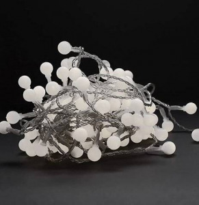 Mini gömb kültéri LED karácsonyi fényfüzér, 8 funkciós (9m/120 LED) hideg fehér Mini gömb kültéri LED karácsonyi fényfüzér, 8 funkciós (9m/120 LED) hideg fehér