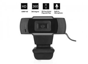 Digitális webkamera kameratartóval, Z06 FullHD 1080p fekete-narancssárga