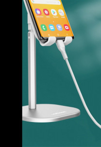 Asztali telefontartó állvány - fehér