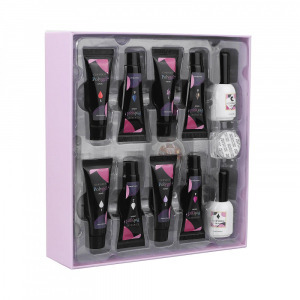 Glamador UV poli gél köröm készlet - 8 szín, köröm hosszabbító, teljes köröm gél készlet, UV gél