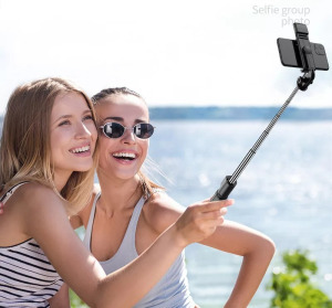 Bluetooth szelfibot tripod funkcióval, távirányítóval vakuval, 18.5cm-71cm