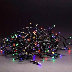 Karácsonyi sorolható LED fényfüzér (24m/240 LED) multicolor