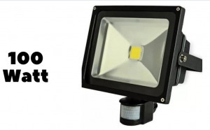 Mozgásérzékelős kültéren is használható vízálló energiatakarékos led reflektor 100w