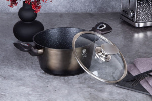 Berlinger Haus Metallic Line Shiny Black Edition lábas fedővel (2,5 L)