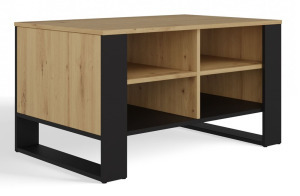 Shannan MIX 4P dohányzóasztal, 90x50x58 cm, tölgy-fekete