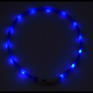 LED világító kutyanyakörv 65 cm választható színben
