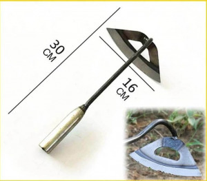 Kézi gyomvágó, üreges kapa rozsdamentes acélból